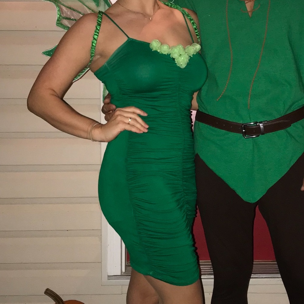 Green Bodycon Dress Tinkerbell/Fairy Halloween Costume